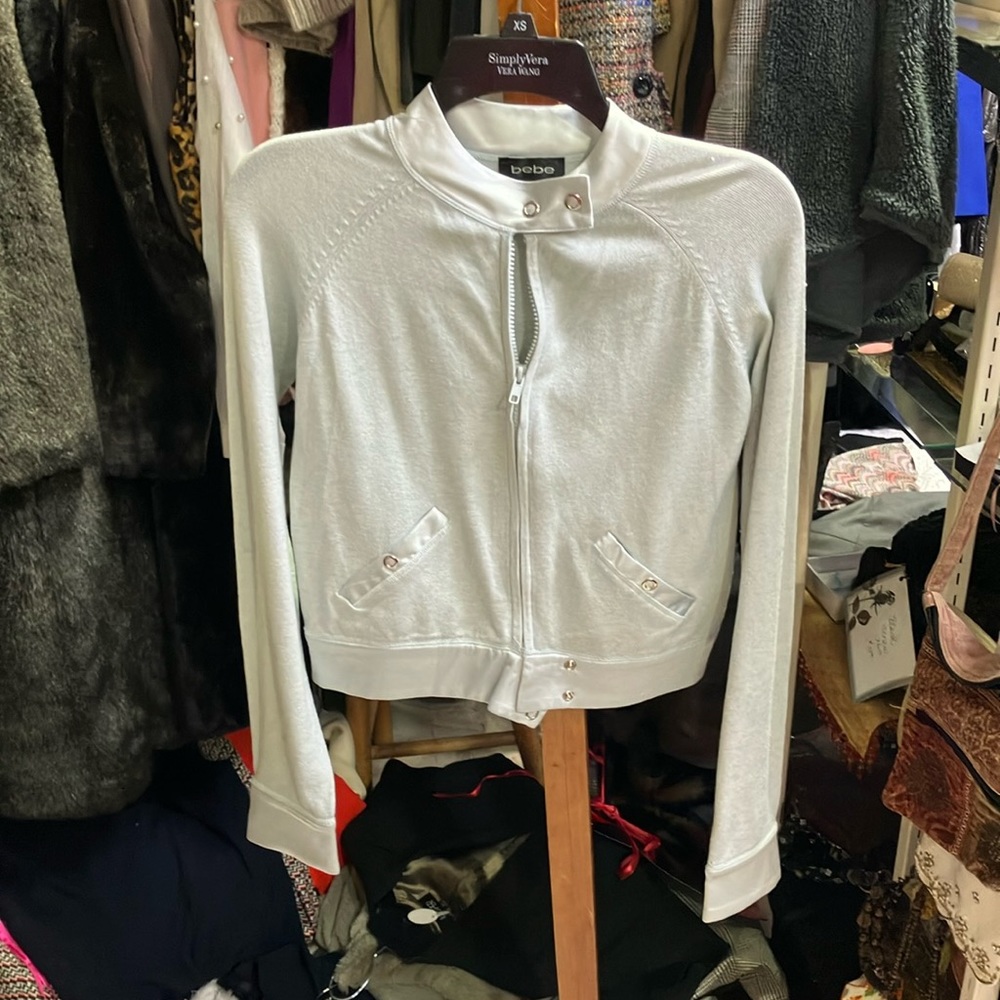 Bebe Sweater Jacket with Silky Neck Lining